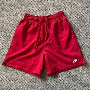Nike Red Athletic Shorts Lightweight Performance